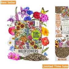 Vibrant 1 Ounce Wildflower Seed Mix - Perfect for Attracting Bees & Butterflies 223.84 per gallon