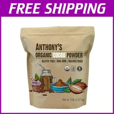 Batch Tested Organic Raw Cocoa Powder, 5 lb - Rich Flavor, Non-GMO Verified