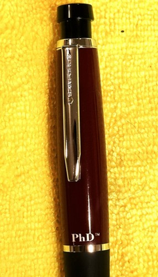 #ad Sanford PhD Black Cherry Rollerball Pen used good condition new cartridge $35.00