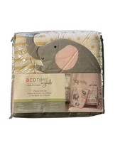 Bedtime Originals Eloise 3-Piece Crib Bedding Set - Pink, Gray, White, Elephants
