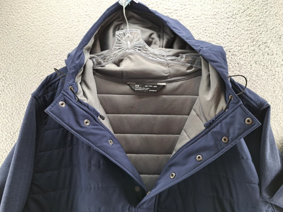 Under Armour куртка мужская 4XL синий Swacket Henley пуловер с капюшоном Storm ColdGear - Изображение 3 из 4