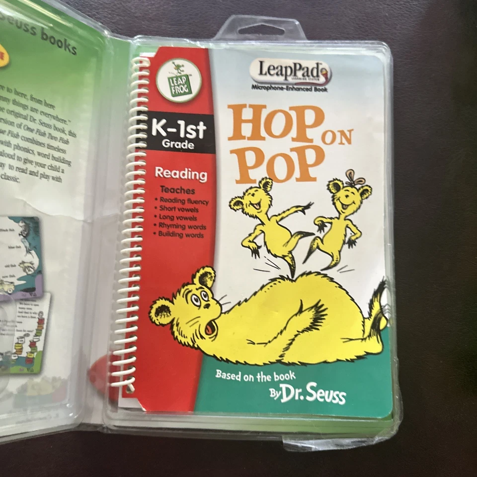 Sistema de aprendizaje LeapFrog LeapPad + libro Hop on Pop y cartucho Dr. Seuss Foto 3 de 4