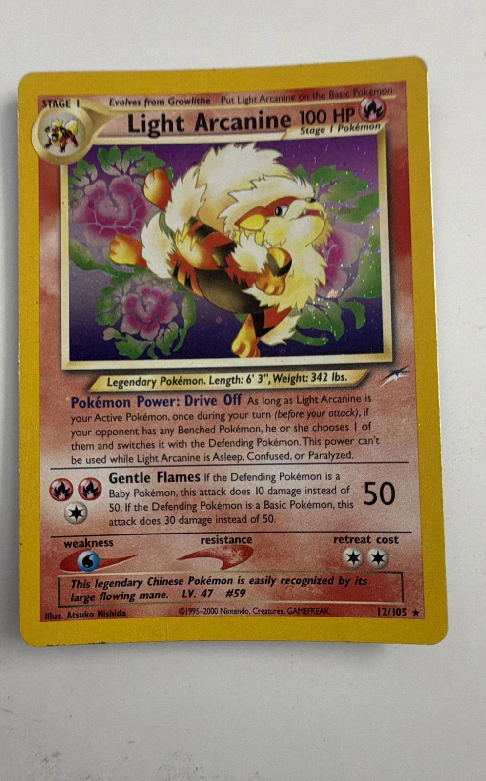 Light Arcanine 12/105 Neo Destiny Holo