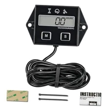 Digital Inductive Tachometer Hour Meter, Maintenance Timer,RPM Gauge for Lawn 