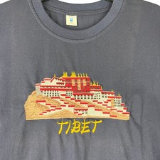 Camisa de recuerdo del Palacio Potala del Tíbet para hombre XXXL algodón cultura de viaje monje budismo