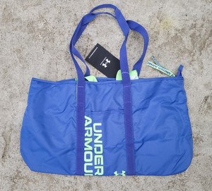 💥 NEW Under Armour Blue Women's UA Favorite Metallic 2.0 Gym Tote Bag NWT Yoga