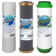 3 Stage HMA Heavy Metal Reduction Water Filter System Replacement Filters 10"