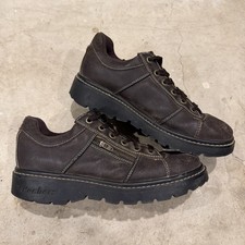 Vtg Skechers Shoes Womens 10 Brown Platform Jammers Chunky Lug Sole Grunge Y2K