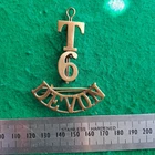 WW1 6th Territorial Battalion Devonshire Regiment Shoulder Title Badge DEVON