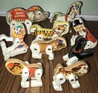 Vintage #900 Fisher Price Early 1963 Wooden Circus Wagon Figures & Animals only