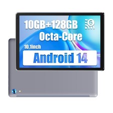 10.1 inch Android Tablet 10 128GB IPS Touchscreen HD Octa-core Processor Wi-Fi