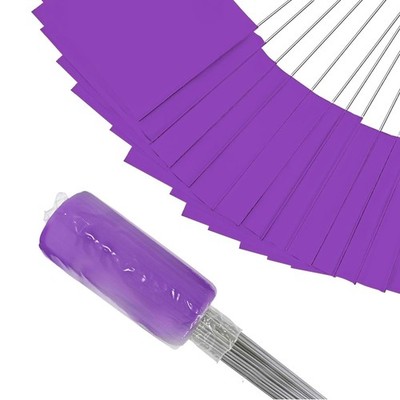 Purple Marking Flags Construction Yard Landscape Utility Wire Stakes 100pk