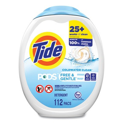 Procter & Gamble 03229 Pods, Free & Gentle, Unscented, 112 Pods/pack