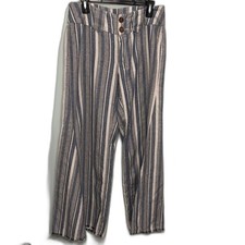 UMGEE ultra wide leg stripe cotton blend pants Size M