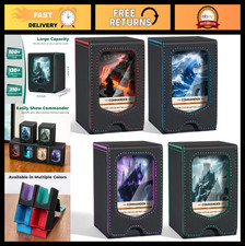 4 Pack Magnetic Deck Box for MTG Commander - Holds 100 Double-Sleeved Cards, Car