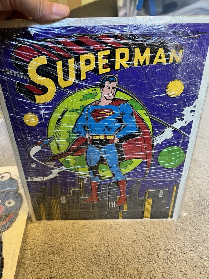 Rompecabezas de madera Superman DC Comics Superman Playskool 1976 vintage Foto 2 de 4