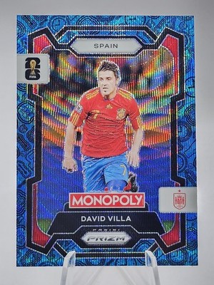 2026 Panini Prizm Monopoly FIFA World Cup David Villa #44 Blue