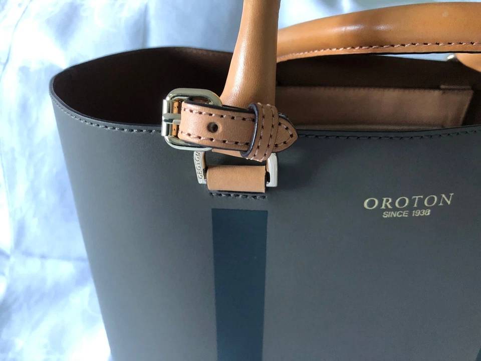 OROTON Sydney Tote in dark olive/macron - Image 3 of 4