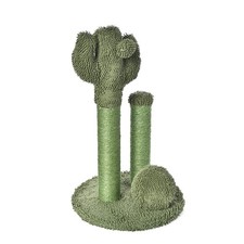 Amazon Basics Cat Scratcher - Indoor Cactus Triple Posts Large - 27" H, Green