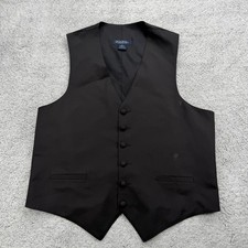 Vintage Brooks Brothers Tuxedo Vest Mens Medium Black Silk USA Waistcoat Formal