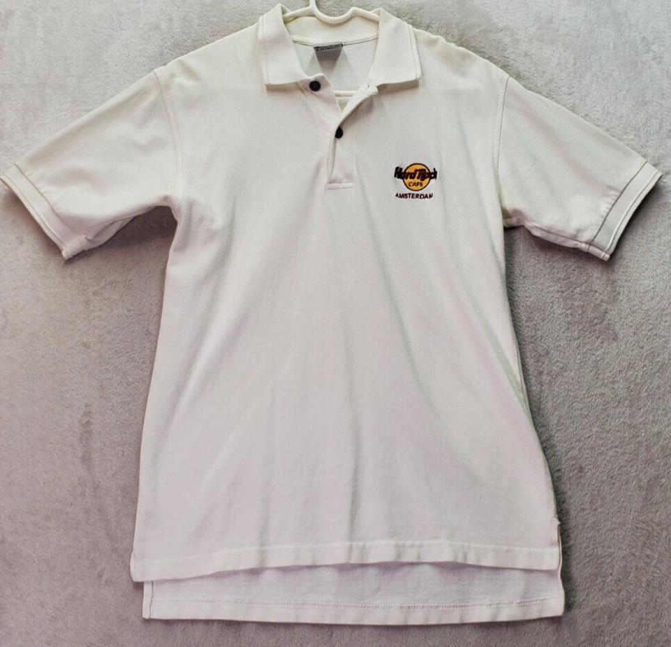 Hard Rock Cafe ポロシャツ XS ホワイト Hard Rock Cafe Polo Shirt Men's Small White Amsterdam Short