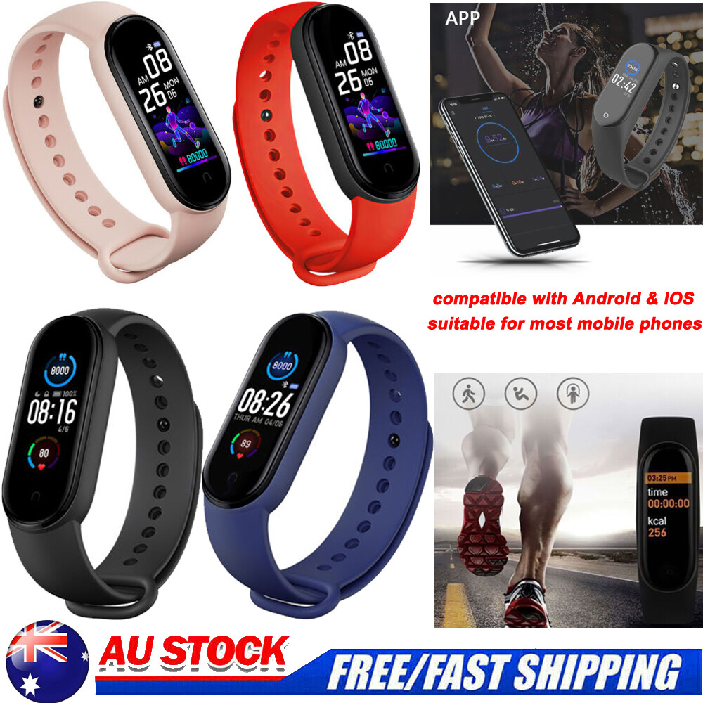 Smart Bracelet Heart Rate Sleep Monitor Bluetooth Sport Watch Fitness Tracker AU