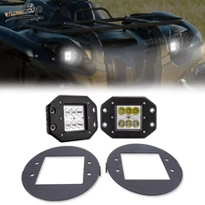  Fit Yamaha Grizzly 700 07-15 & 550 09-14 24W LED Light Pods Headlight Mount Kit