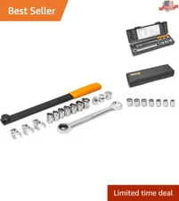 15-Piece Ratcheting Wrench Serpentine Belt Tool Set for Easy Vehicle Maintenance
