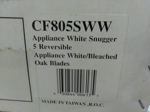 Emerson/52"/contemporary snugger ceiling fan/ white /bleached OAK/ 5REV/(BR29A) - Picture 17 of 18