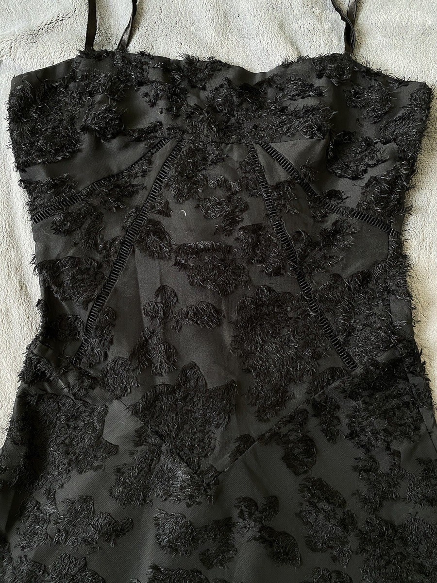 Seren Black Floral Lace Back Maxi Dress. Size m | eBay UK