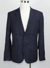 NEW Original Penguin Men's Jacket Blazer M Slim Navy Blue Broken Line Wool Blend
