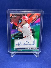 RAFAEL MARCHAN 2021 TOPPS FINEST GREEN REFRACTOR ROOKIE AUTO RC #D 47/99
