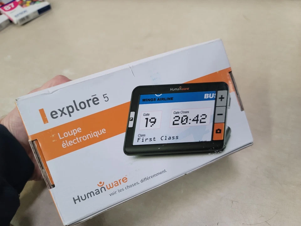 Lupa electrónica de mano HumanWare explore 5, ayudas para baja visión NOB - Imagen 3 de 4