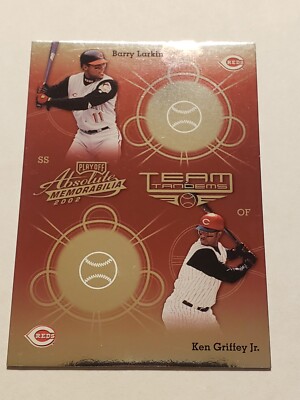 Ken Griffey Jr/Barry Larkin 2002 Absolute Memorabilia Team Tandems #TT9