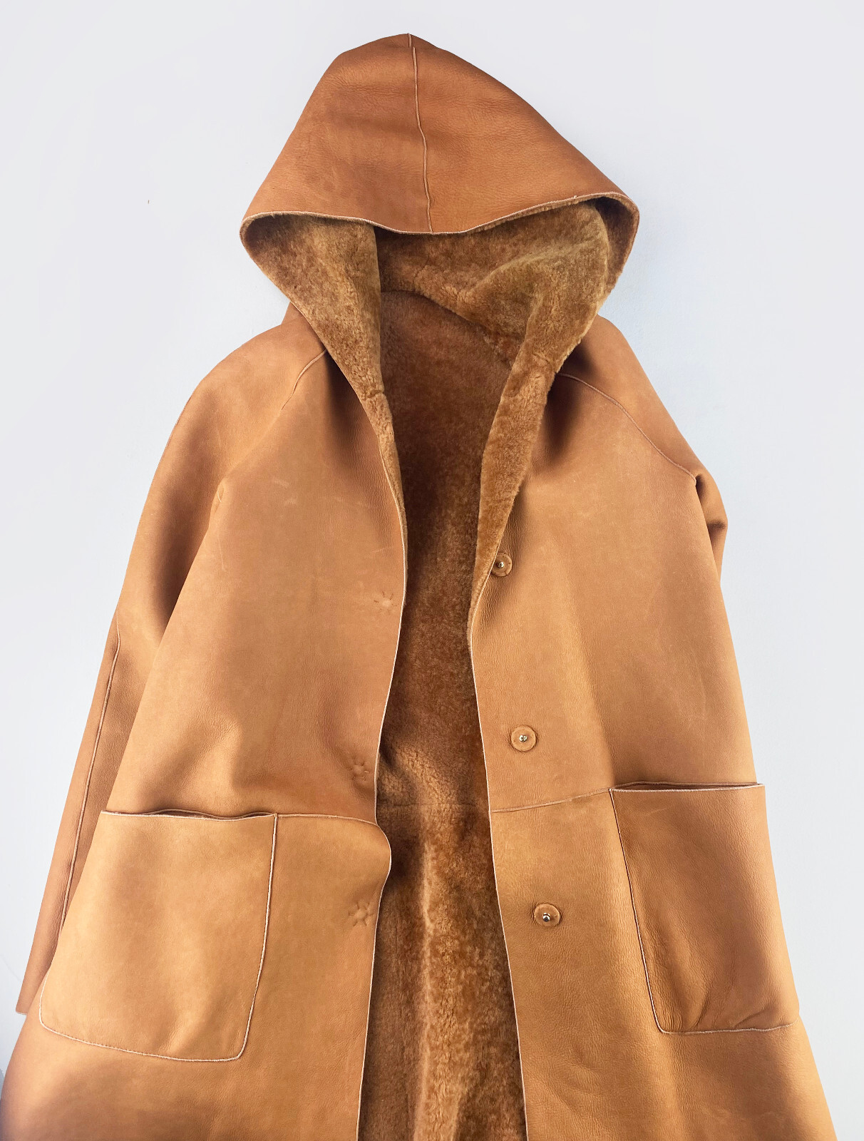 New Kiton Women's Sheepskin Shearling Reversible Coat Size 12US, Orig. $7650.00