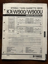 Yamaha KX-W900 Twin Cassette Tape Deck Service Manual Vintage Original