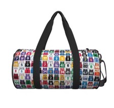 New Men Women Basketball Legends Large Capacity Duffel Bag Luggage White Travel
