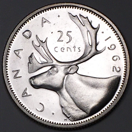 1962 Canada 25 Cents Silver Coin - Proof-Like (PL) KM#52 - 6749-PC