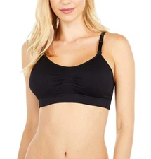 Joy Bra L20549 Women's Black Lace Back Scoop Neck Bra One Size