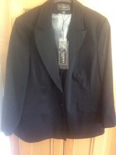 New Womens Ann Harvey London Black Lined Wool Blend Jacket Rrp £120 Size Uk 18