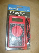 New Cen-Tech 7 Function Digital Multi-Tester Item # 98025