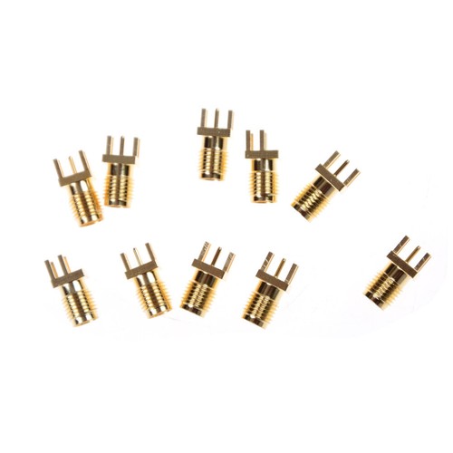 10x SMA Female Jack PCB Edge Mount Solder 0.062'' RF Adapter Connector TP LT - Zdjęcie 4 z 7