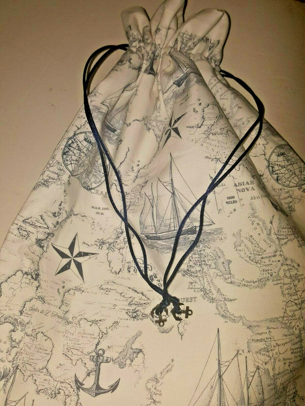 Nautical Theme Drawstring Sac Drawstring 12 x 15 - image 4
