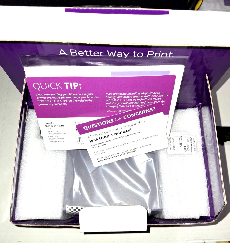 Rollo thermal label printer bundle mod x1038 new w/label stand /shipping labels - Image 2 of 4