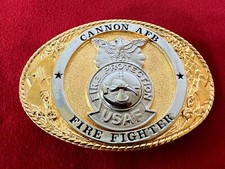Vintage Cannon AFB Fire Fighter Belt Buckle - Limited Edition - MINT CONDITION