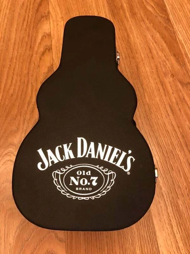 RARE Full Set JACK DANIELS 70CL GUITAR BOTTLE HOLDING CASE من المملكة المتحدة 0