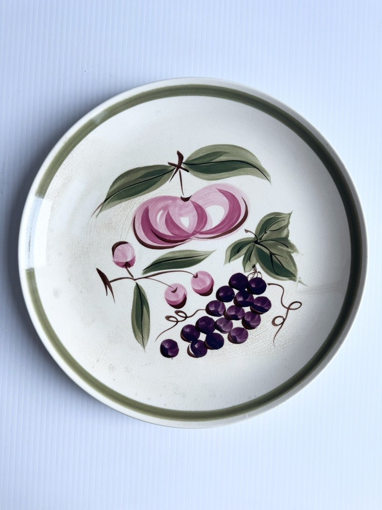 Vintage Majolica Punch Kasuga 12 3/8” CHOP PLATE Hand Painted Charger JAPAN