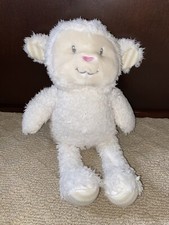 Little Miracles Lamb Tan White Stripes Shaggy Costco Plush Baby Lovey EUC