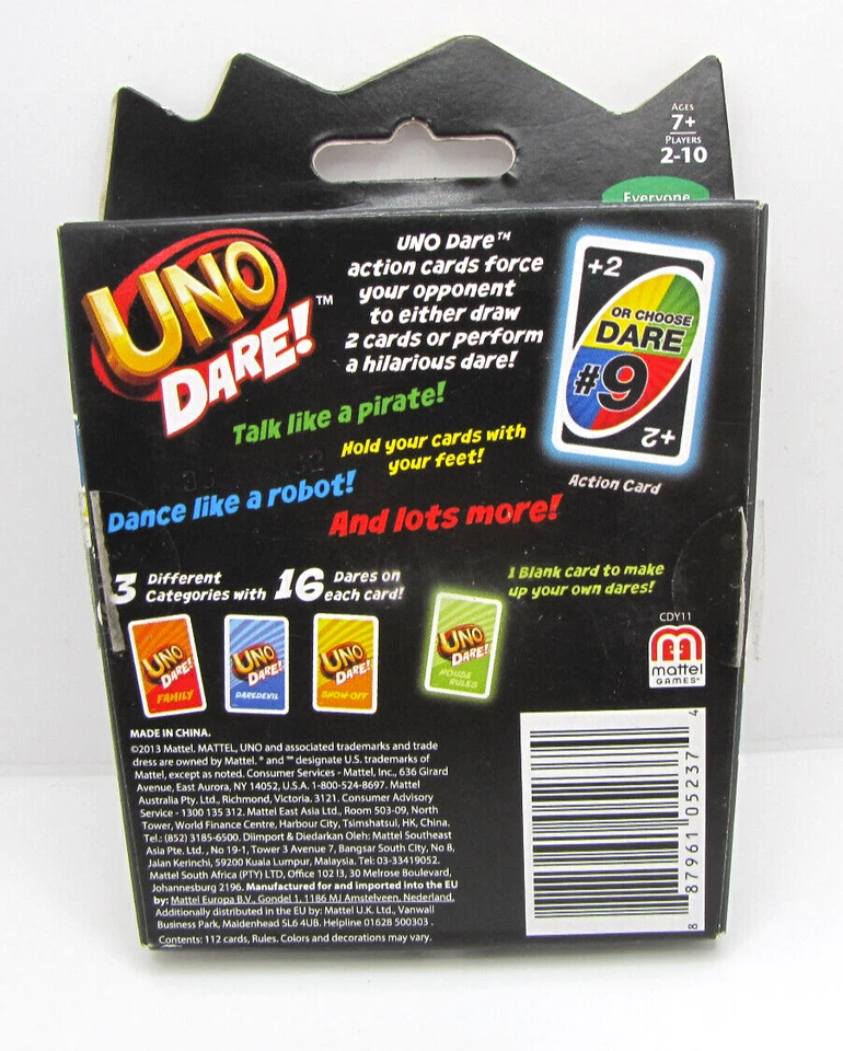 Uno Dare! Card Game New in Box 2013 Mattel - Image 2 of 4