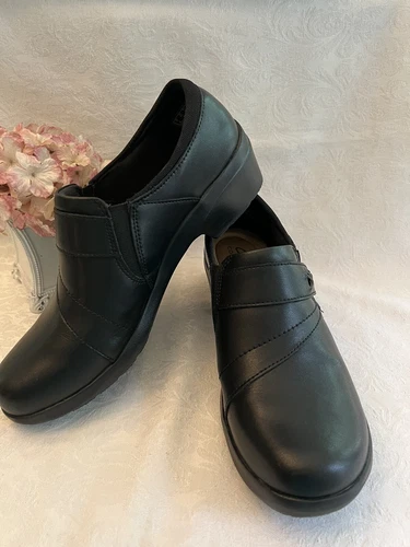 Clarks Women’s Ultimate Comfort Collection Slip On 15260 Shoes Black Sz 9 1/2 M